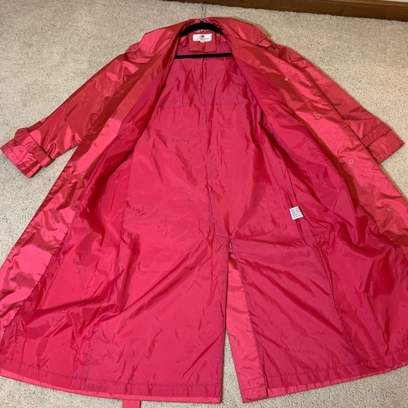 Vintage Worthington Essentials Petites Pink Trench Coat Size 8P - Picture 3 of 6